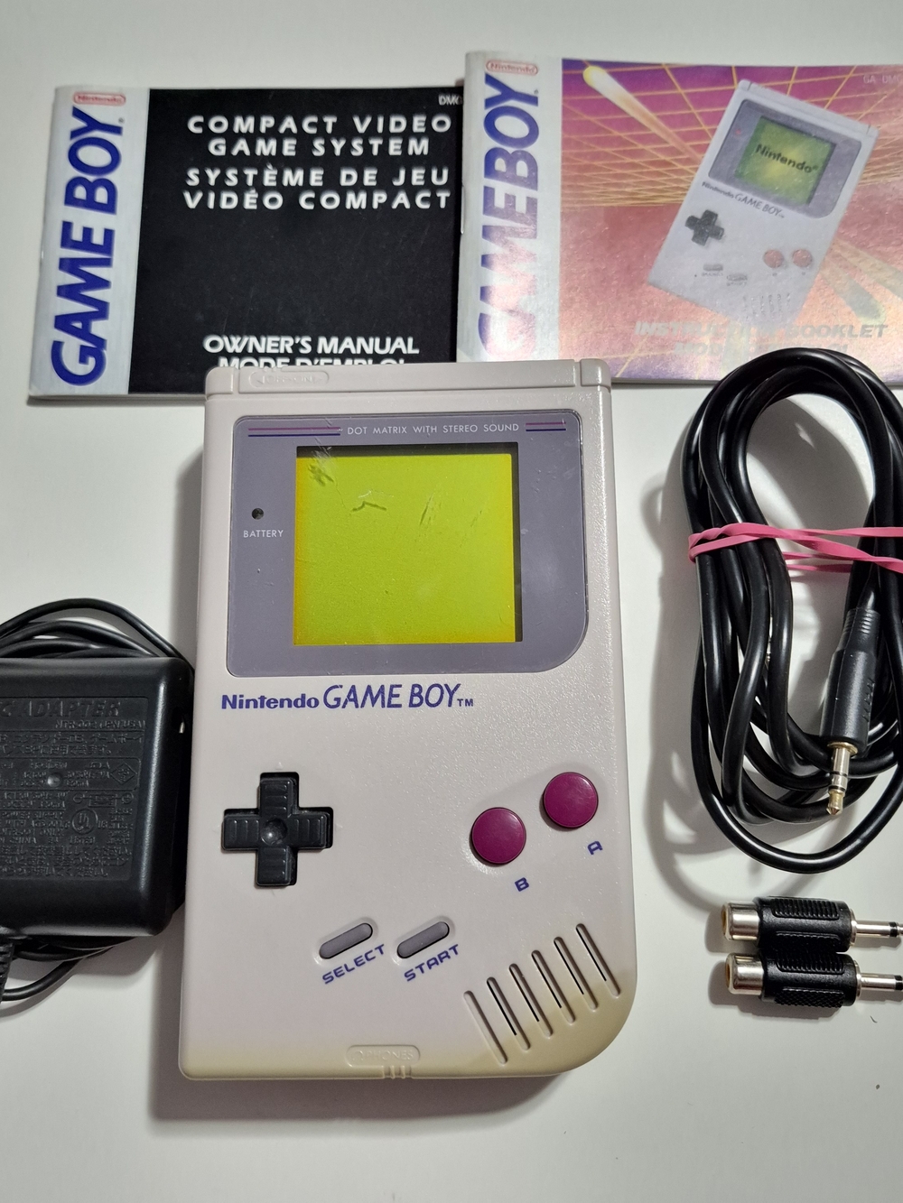 Original Nintendo Game Boy Handheld Gaming Console With Cables